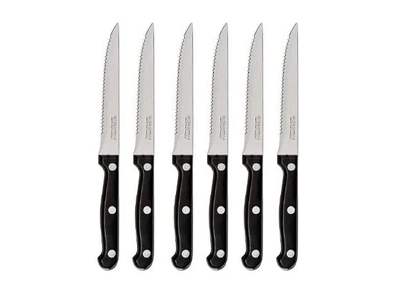 Lot de 6 Couteaux de Table "Steak" 27cm Noir