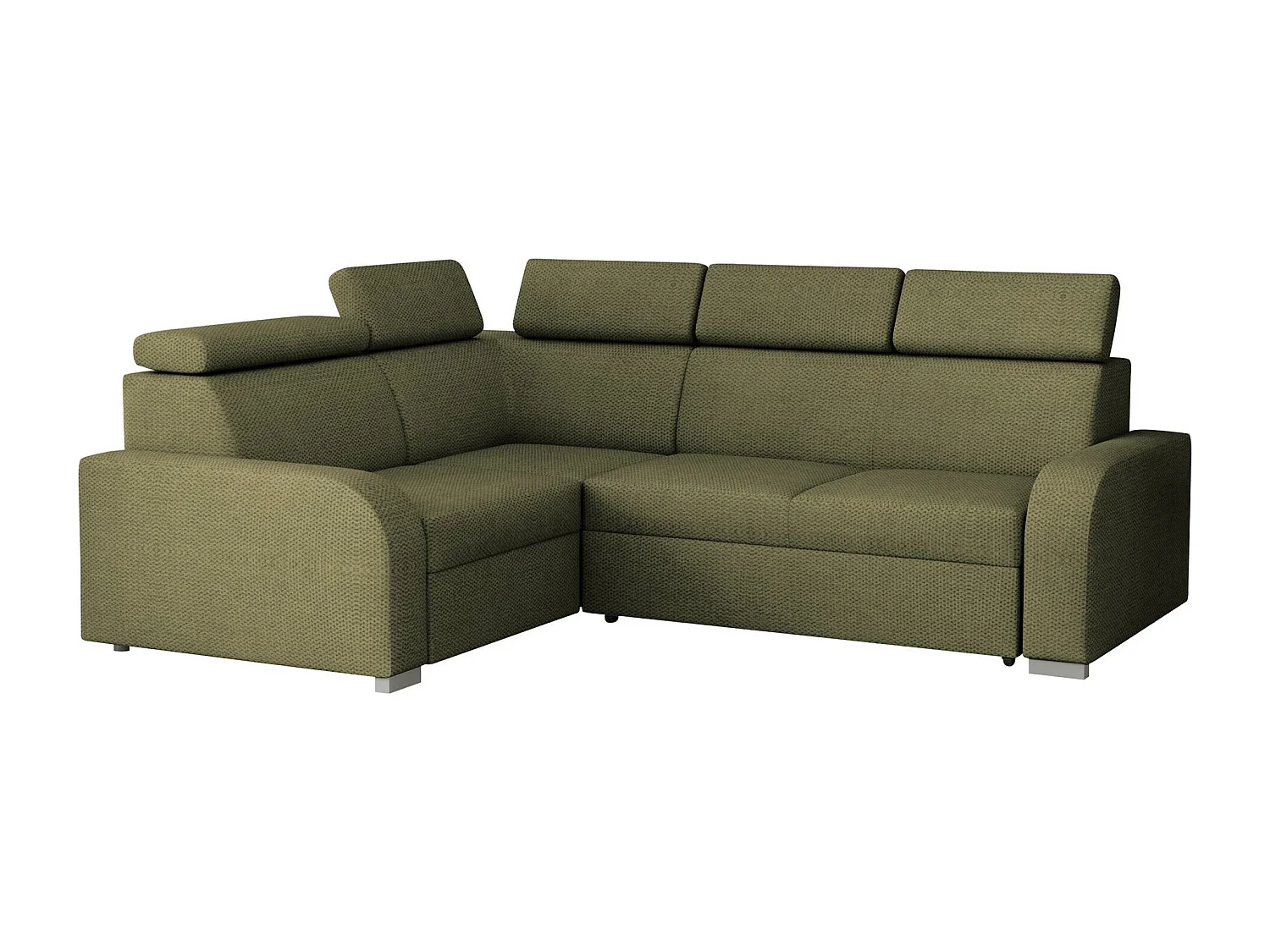 Canapé d'angle Etrcala 109, Vert, Disponible, 250x200x100cm