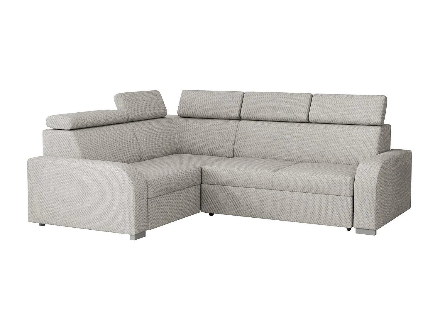 Sofá de canto Etrcala 109, Castanho claro, Funcionalidade de dormir