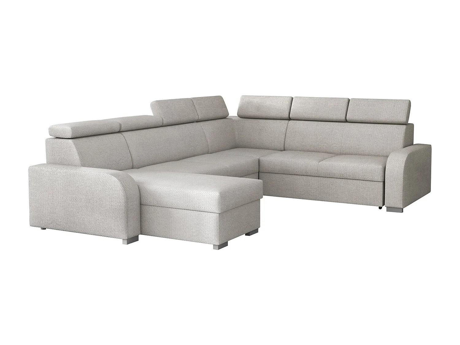 Sofá rinconero Etrcala 110, De color marrón claro, Función de descanso, Almacenaje, 315cm