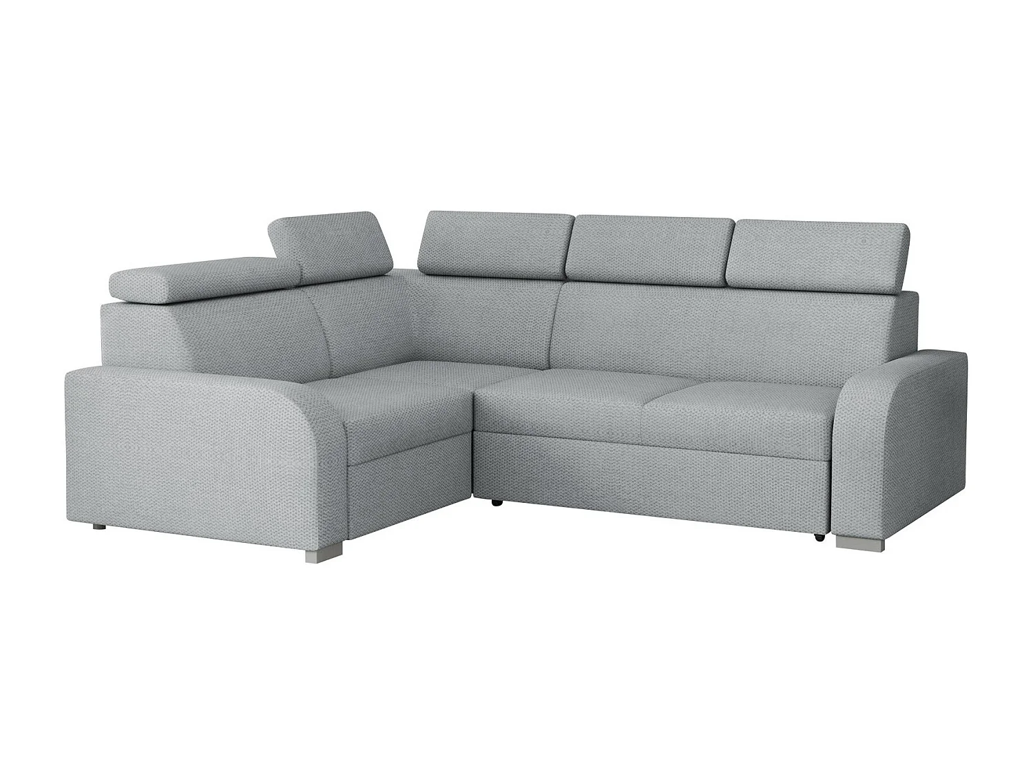 Canapé d'angle Etrcala 109, Gris, Fonction de couchage, 250x200x100cm