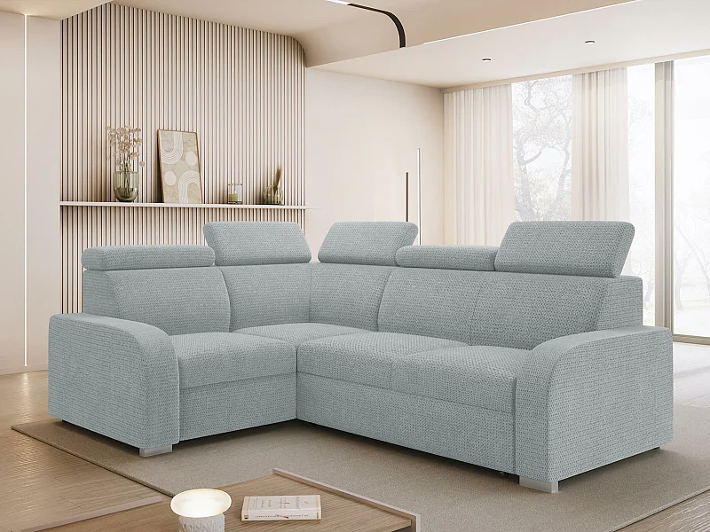 Canapé d'angle Ovos III, Gris, Disponible, 250x200x100cm