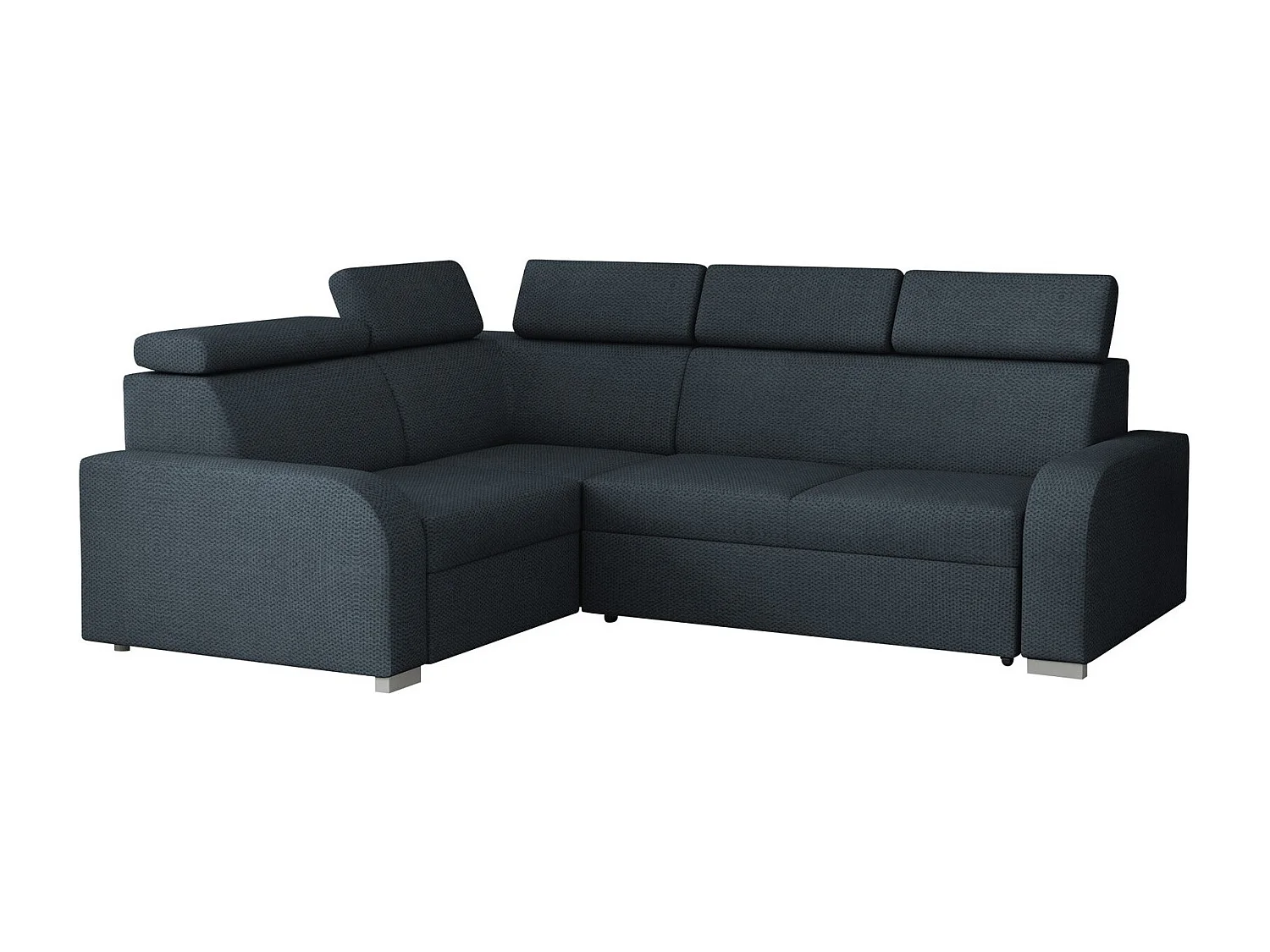 Sofá rinconero Etrcala 109, Azul, Función de descanso, 250x200x100cm