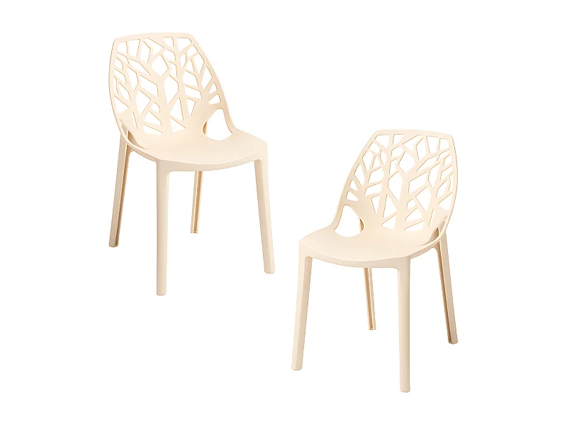 Packs Sillas - Pack 2 Sillas Hissar Polipropileno - Beige