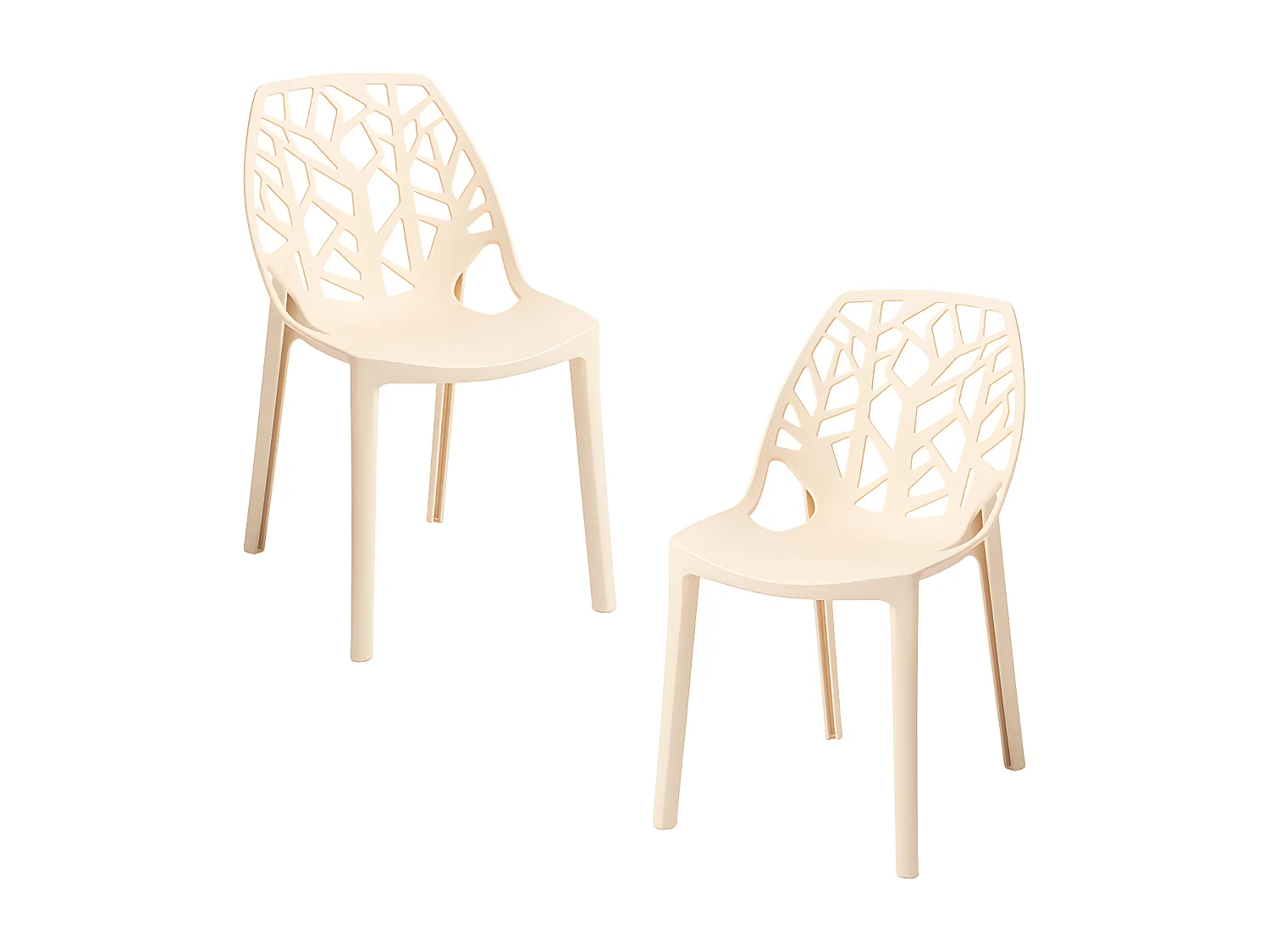 Packs Sillas - Pack 2 Sillas Hissar Polipropileno - Beige
