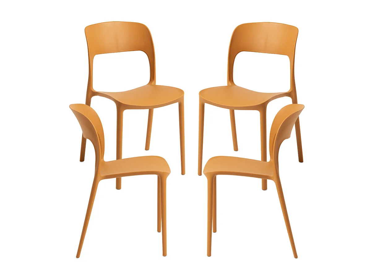 Packs Sillas Jardín - Pack 4 Sillas Inis - Mostaza