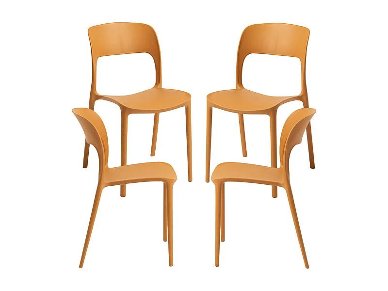 Packs Sillas Jardín - Pack 4 Sillas Inis - Mostaza