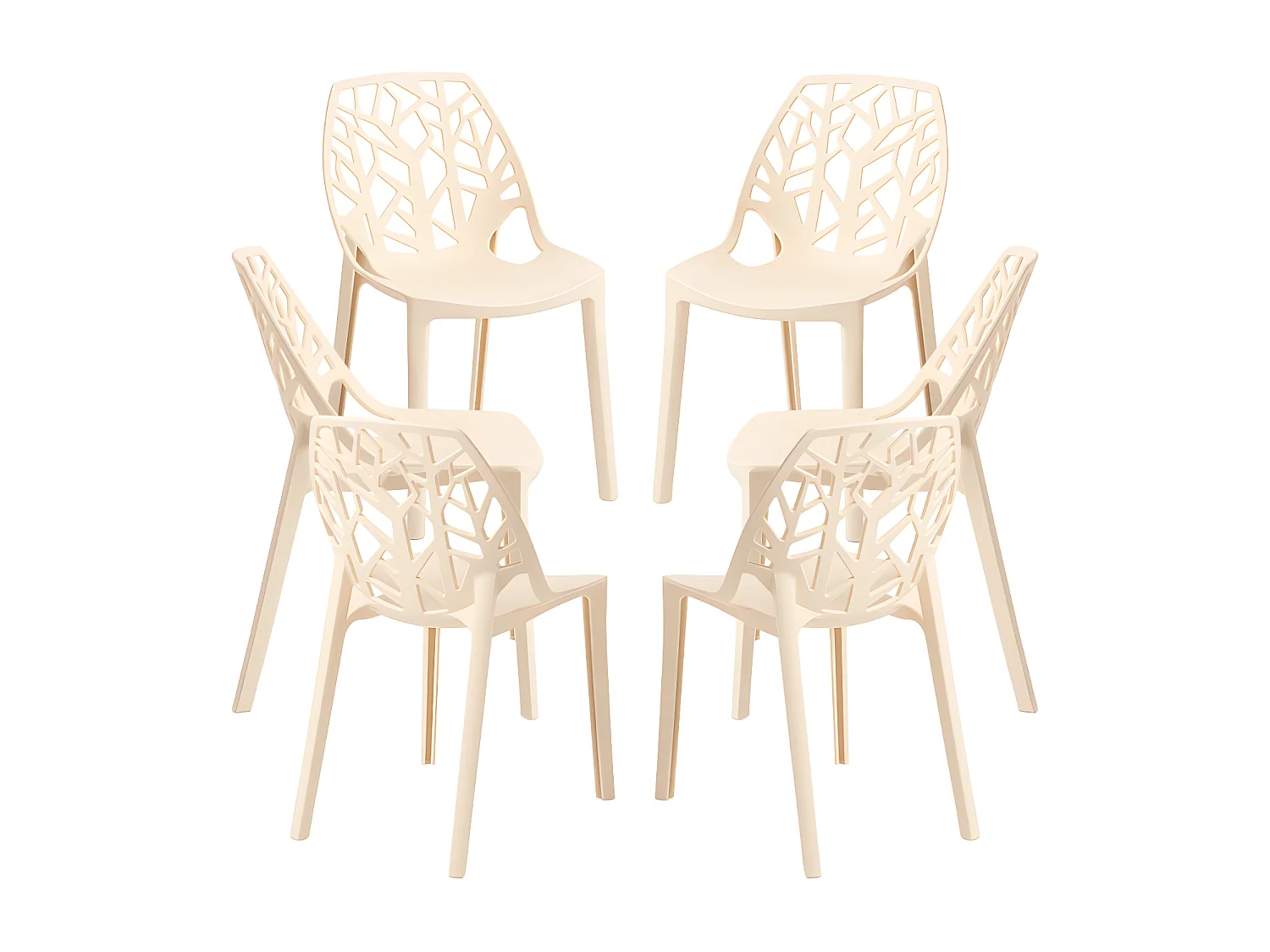 Packs Sillas - Pack 6 Sillas Hissar Polipropileno - Beige