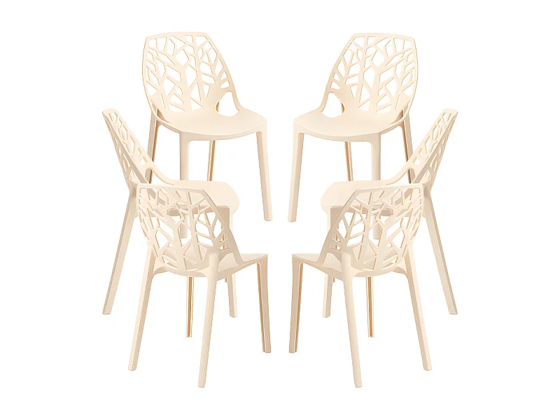 Packs Sillas - Pack 6 Sillas Hissar Polipropileno - Beige
