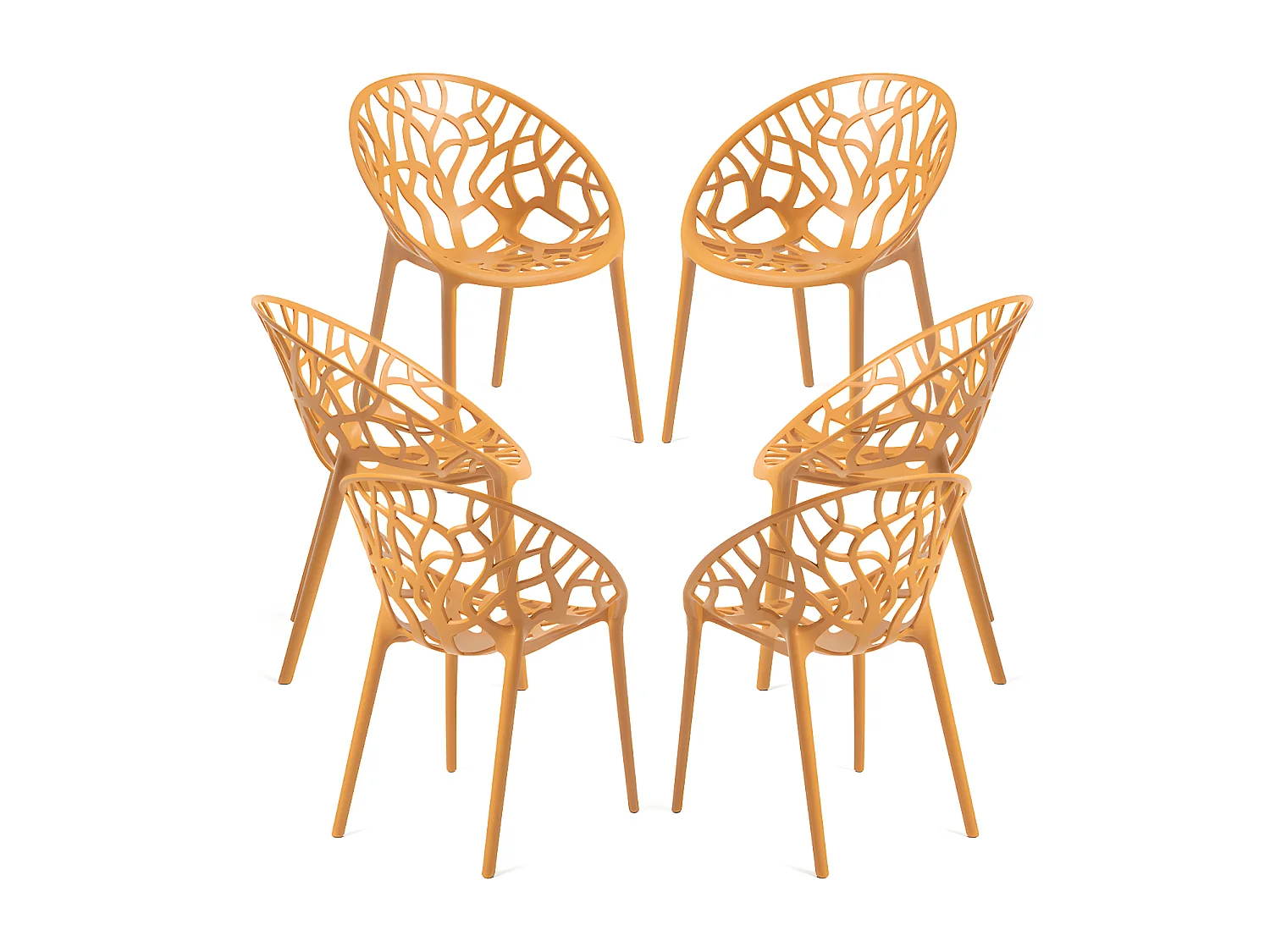 Packs Sillas Jardín - Pack 6 Sillas Nido - Mostaza