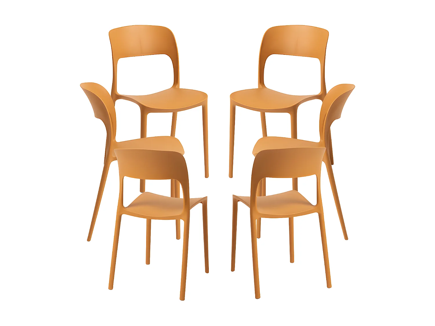Packs Sillas Jardín - Pack 6 Sillas Inis - Mostaza