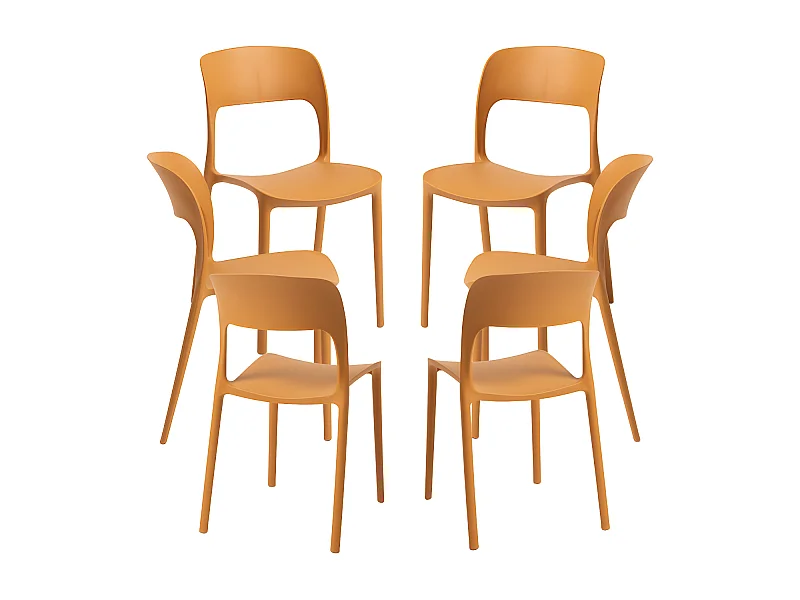 Packs Sillas Jardín - Pack 6 Sillas Inis - Mostaza