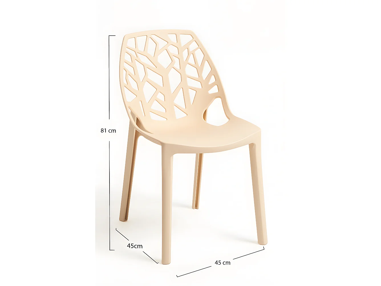 Packs Sillas - Pack 4 Sillas Hissar Polipropileno - Beige