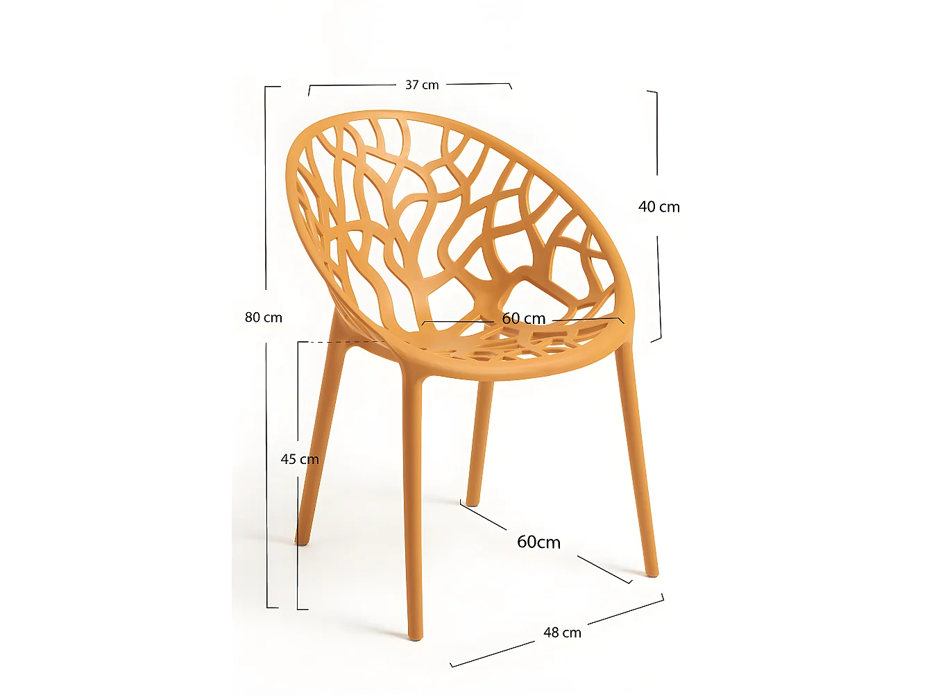 Packs Sillas Jardín - Pack 4 Sillas Nido - Mostaza