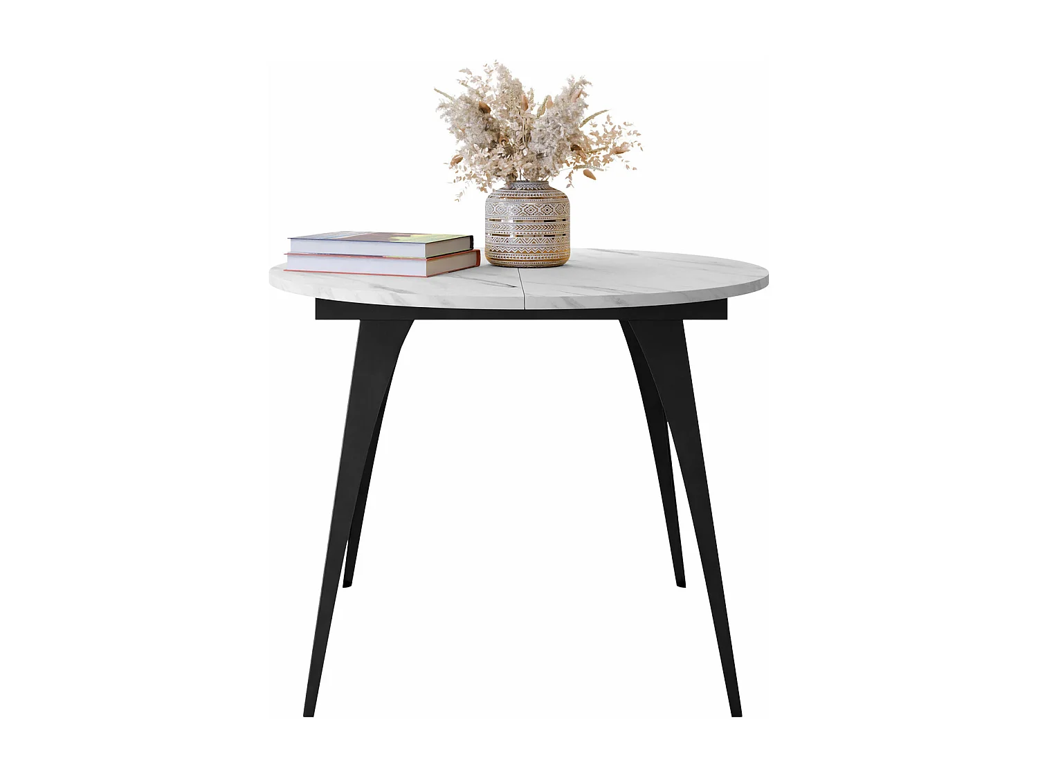 Mesa Oswego 132, Extensível, Placa de aglomerado laminado, Metal