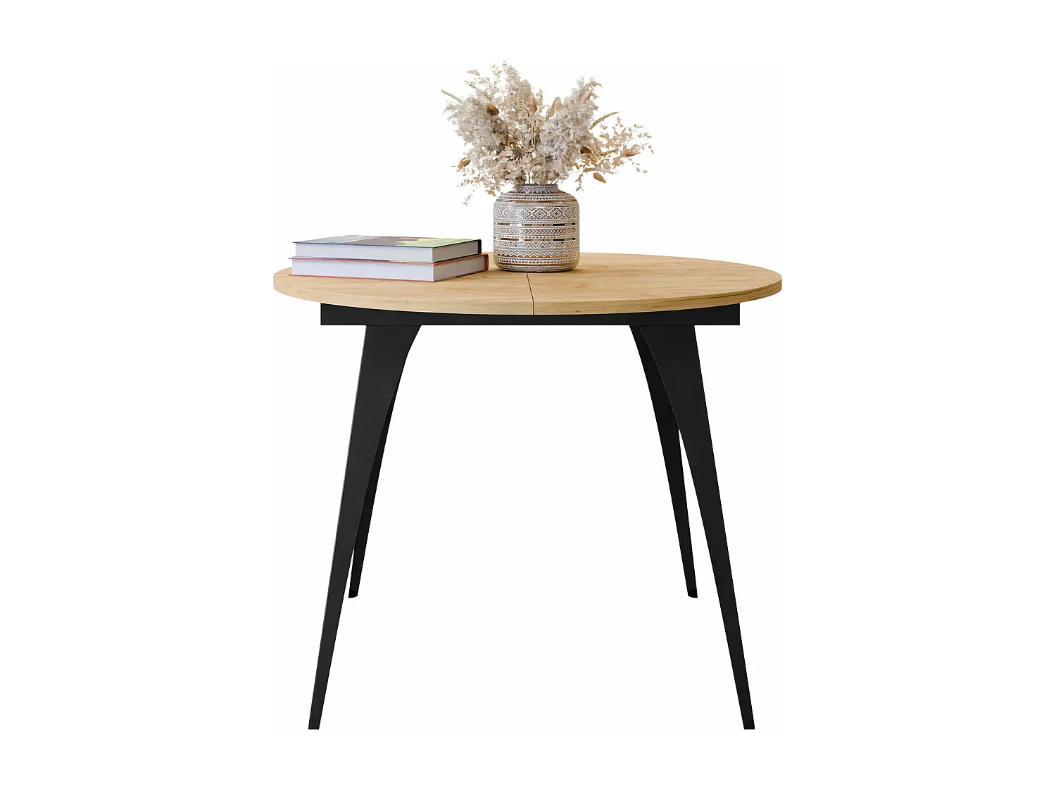 Mesa Oswego 132, Extensível, Placa de aglomerado laminado, Metal