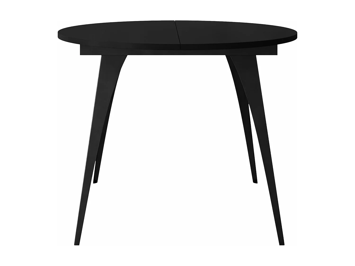 Mesa Oswego 132, Negro, 76cm, Alargamiento, Aglomerado laminado, Metal