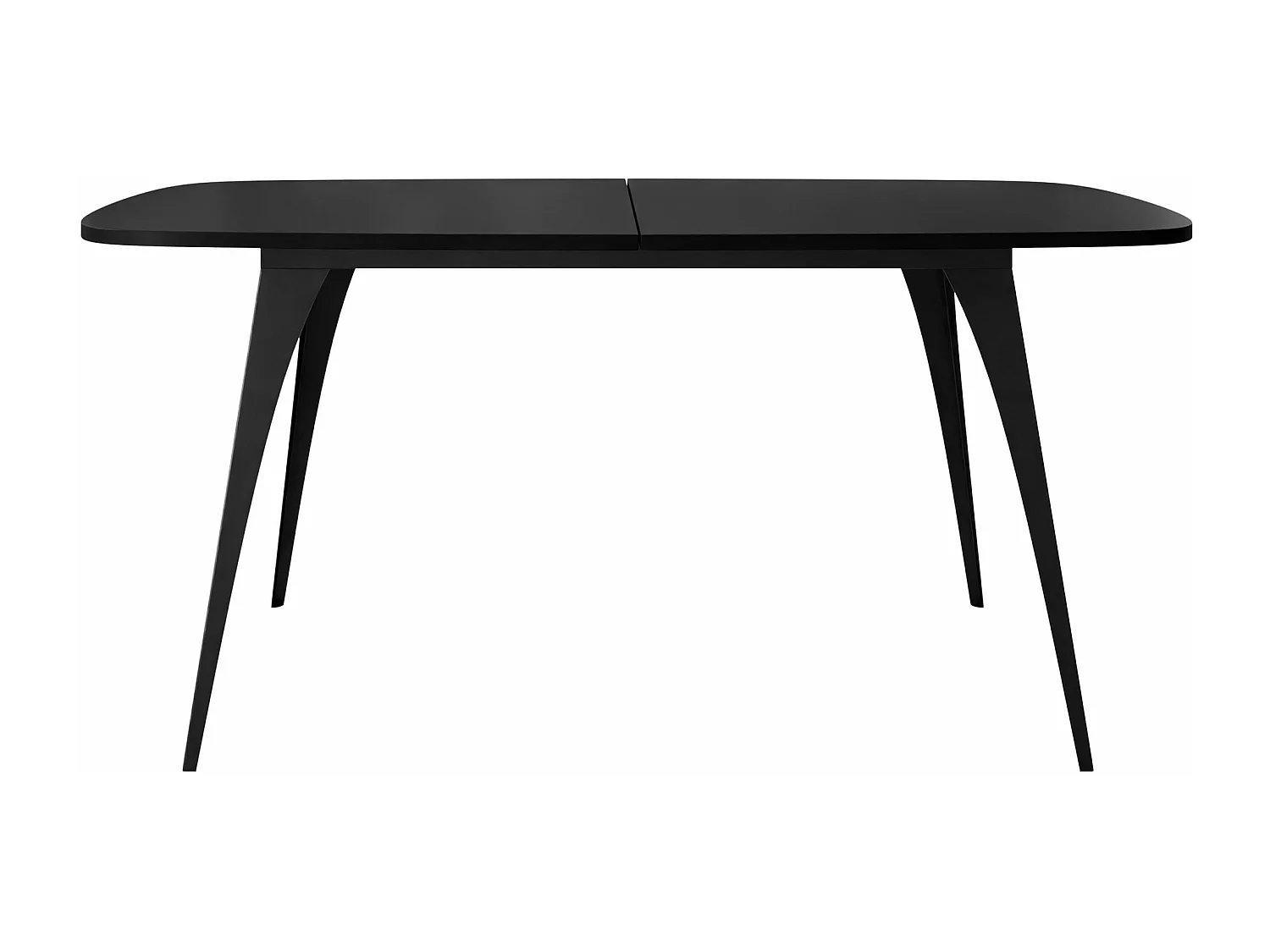 Mesa Oswego 131, Negro, 76x90x160cm, Alargamiento, Aglomerado laminado, Metal