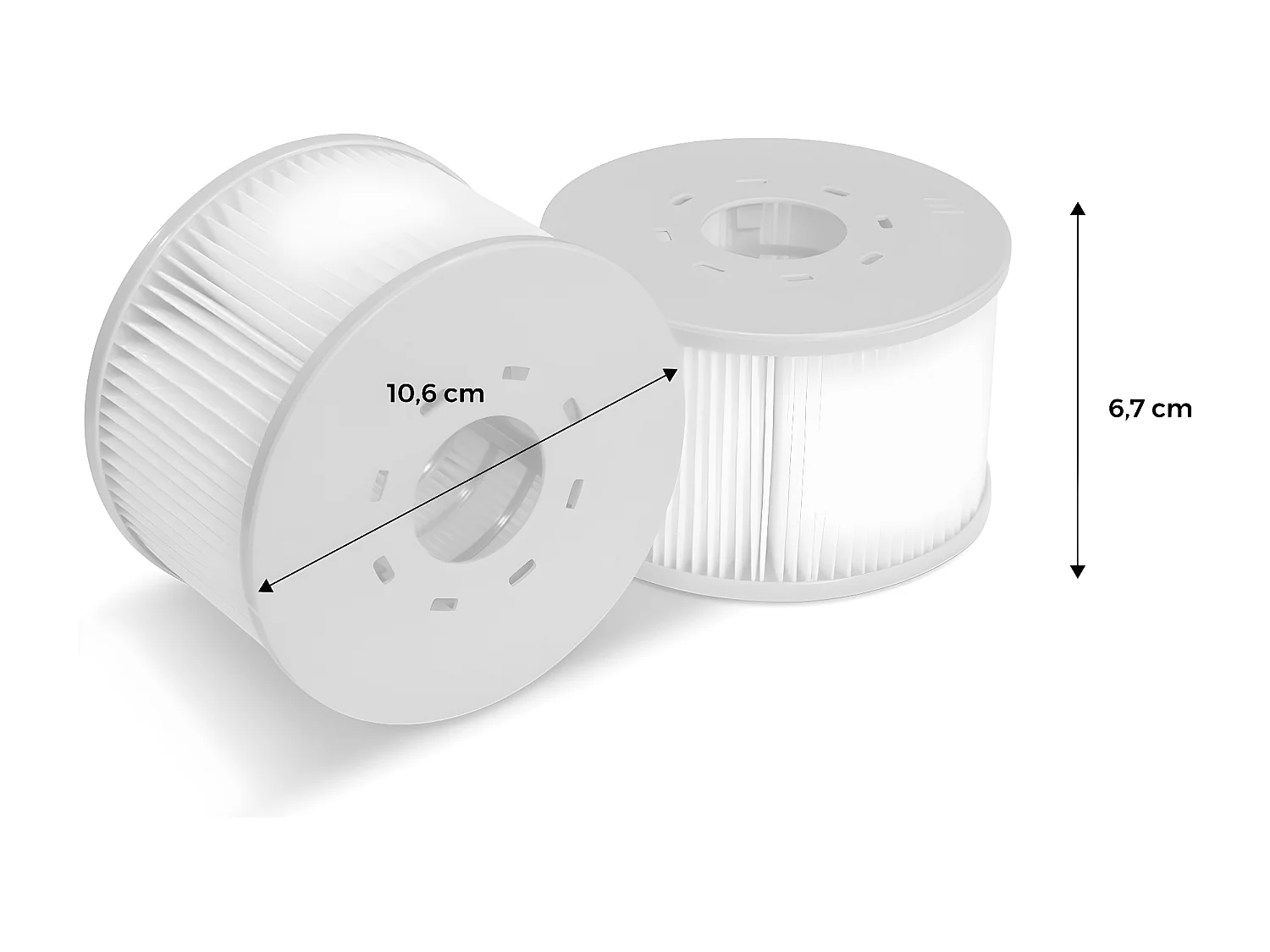 Lot de 2 cartouches filtrantes pour spas MSPA 10.6 cm - compatible avec SPA 2020 -  2 Cartouches filtrantes de remplacement pour spa gonflable mspa