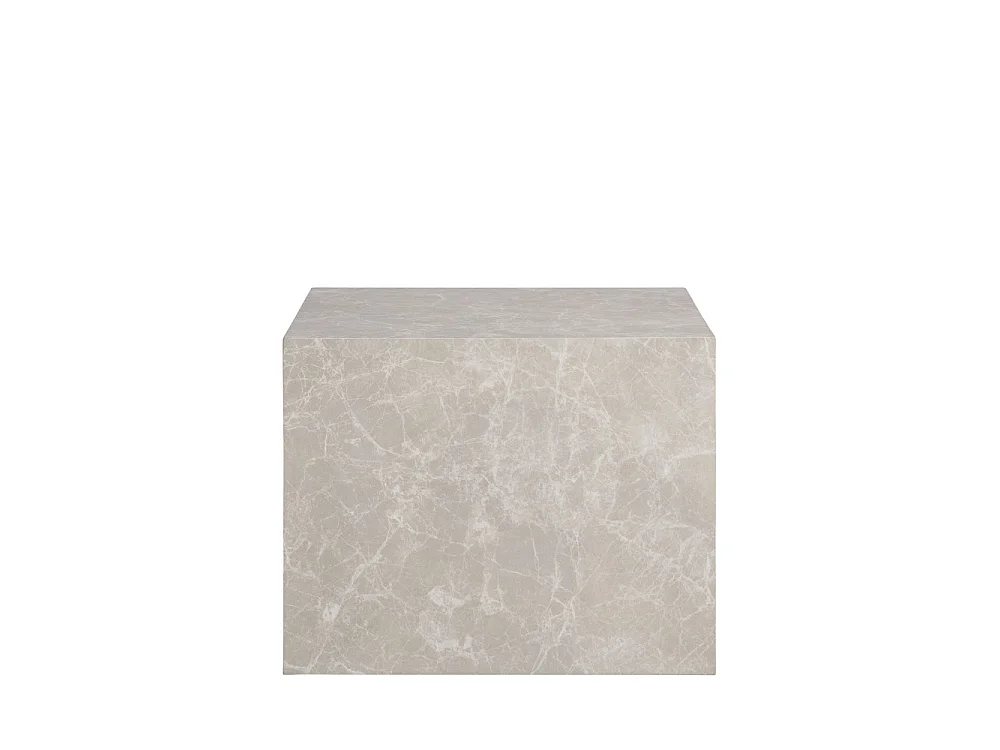 Set van 2 PRAGUE vierkante salontafels – Beige marmereffect