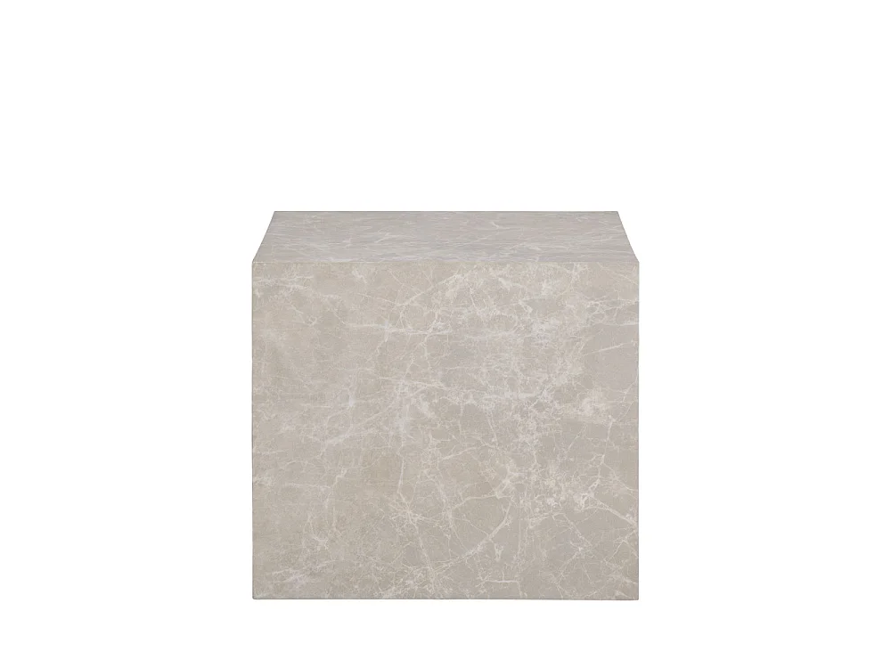 Set van 2 PRAGUE vierkante salontafels – Beige marmereffect