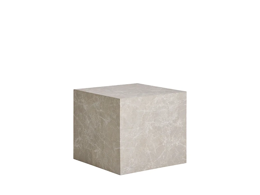 Set van 2 PRAGUE vierkante salontafels – Beige marmereffect