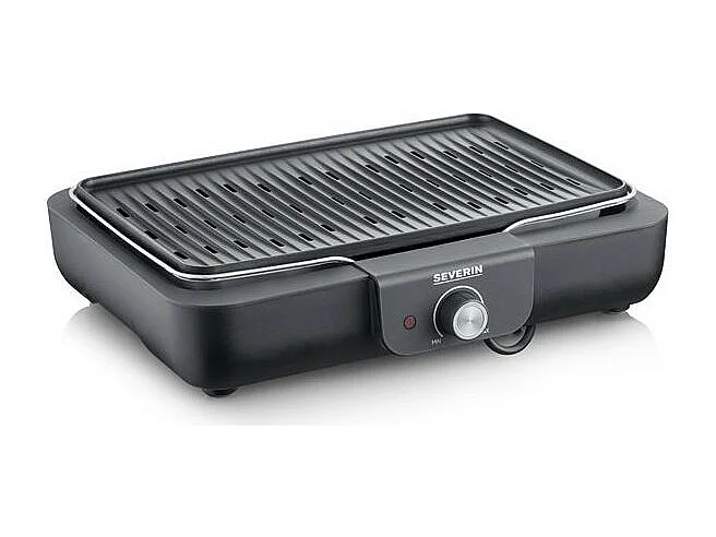 BARBECUE DE TABLE 2300W TH° 37X29CM PLAQUE FONTE ALUMINIUM NOIR SEVERIN - 8556