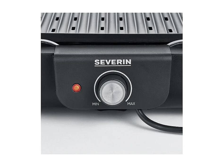 BARBECUE DE TABLE 2300W TH° 37X29CM PLAQUE FONTE ALUMINIUM NOIR SEVERIN - 8556