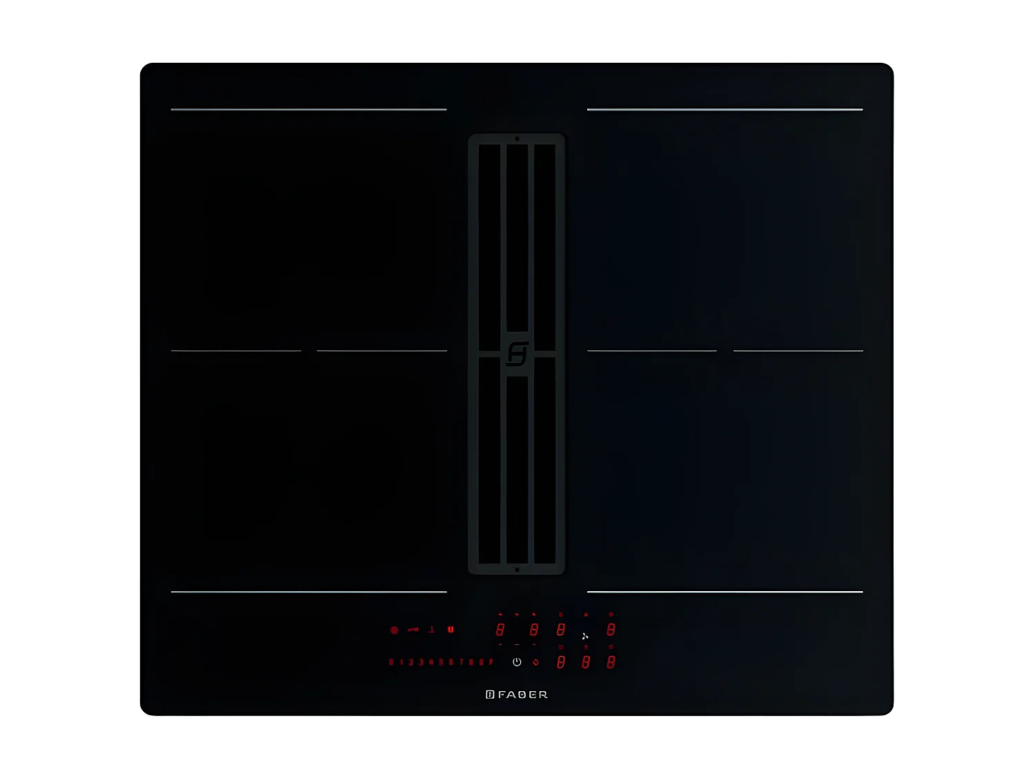 Faber Table de cuisson induction aspirante 60cm 4 feux 7400w noir - 5372700