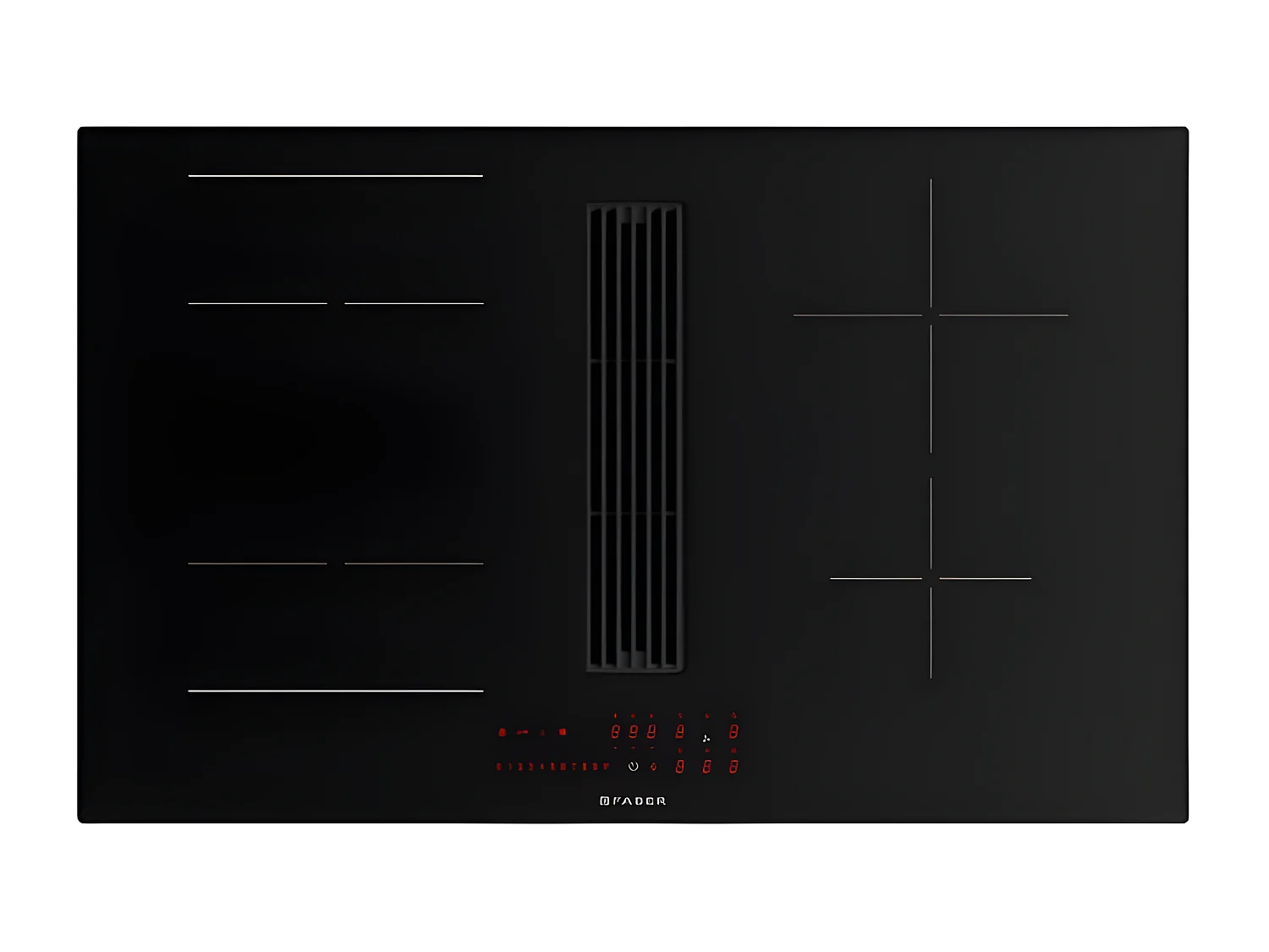Faber Table de cuisson induction aspirante 83cm 4 feux 7400w noir - 5371789