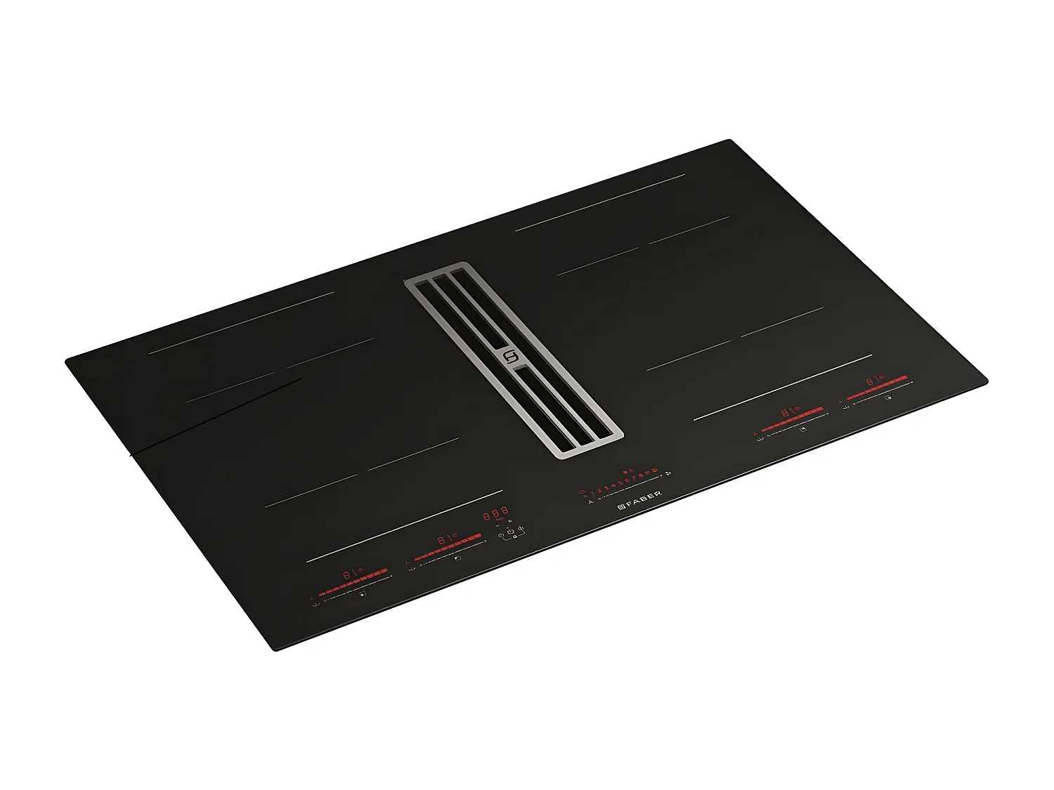 Faber Table de cuisson aspirante induction 83 cm 4 feux 7400w noir - 5371796