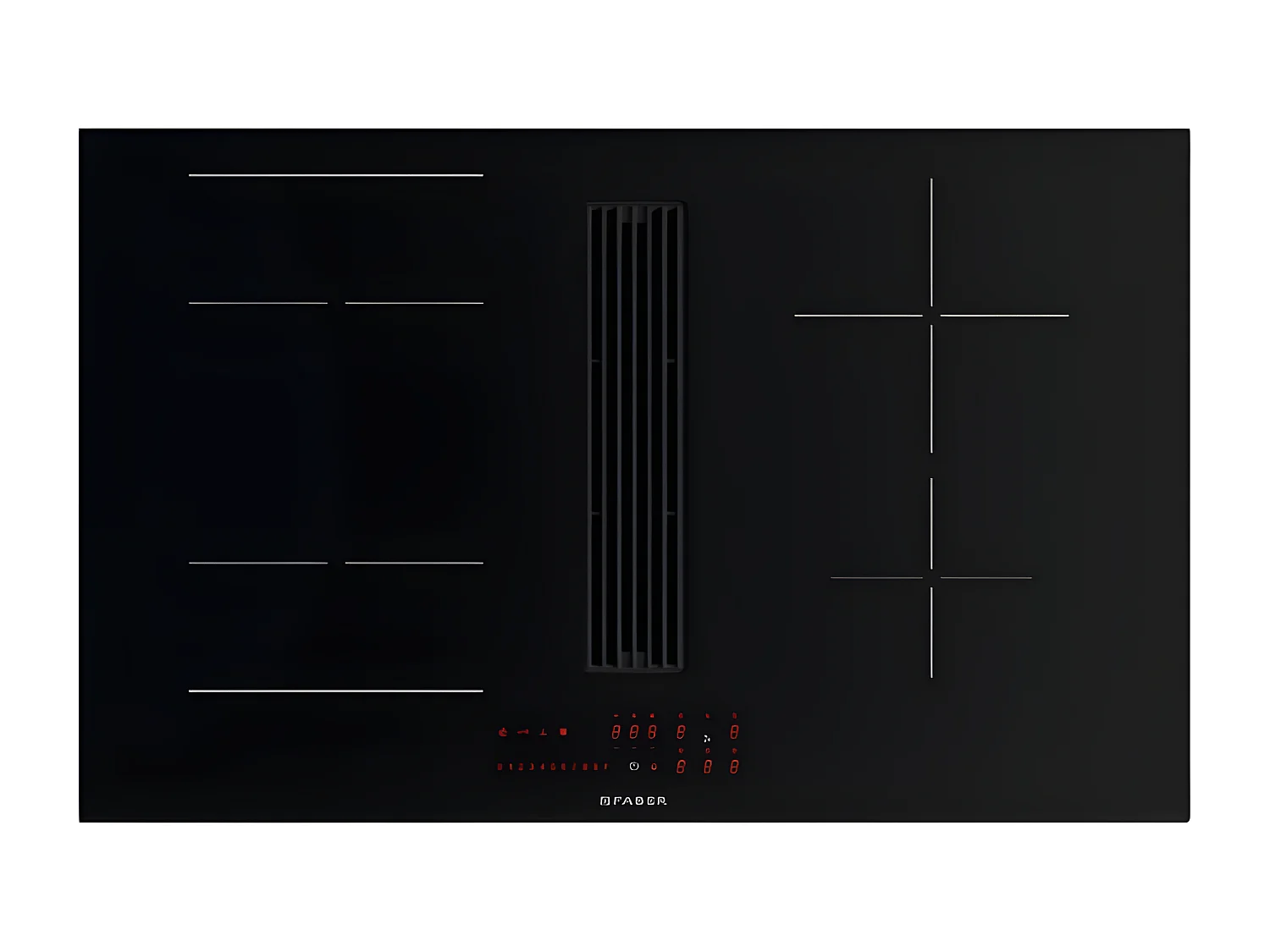 Faber Table de cuisson induction aspirante 83cm 4 feux 7400w noir - 5371765