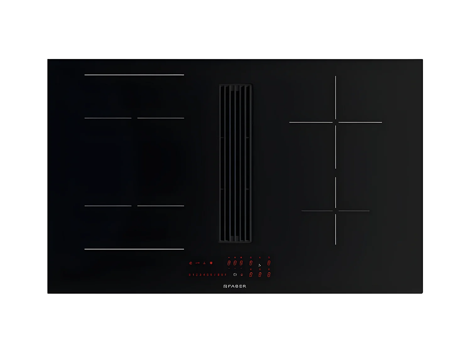 Faber Table de cuisson induction aspirante 83cm 4 feux 7400w noir - 5371765