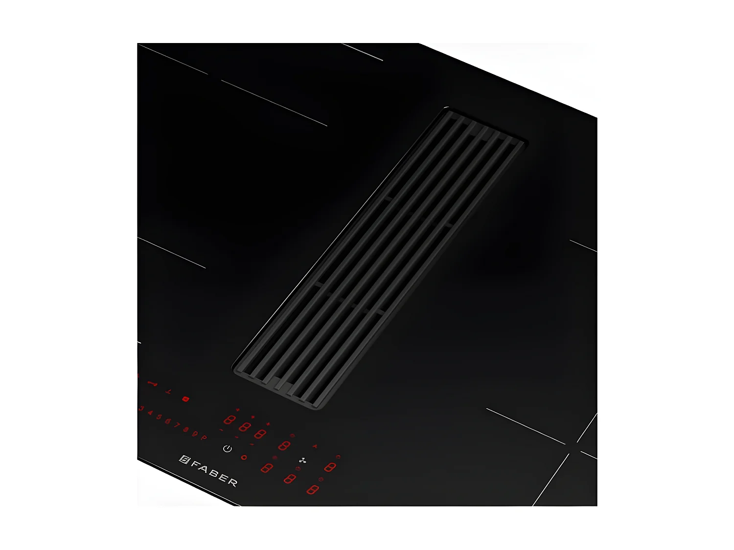 Faber Table de cuisson induction aspirante 83cm 4 feux 7400w noir - 5371765