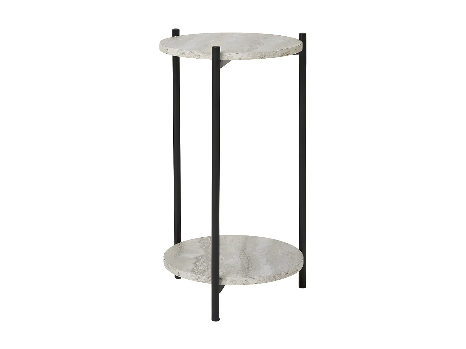 Leuven Bijzettafel Ø27cm beige travertin decor.