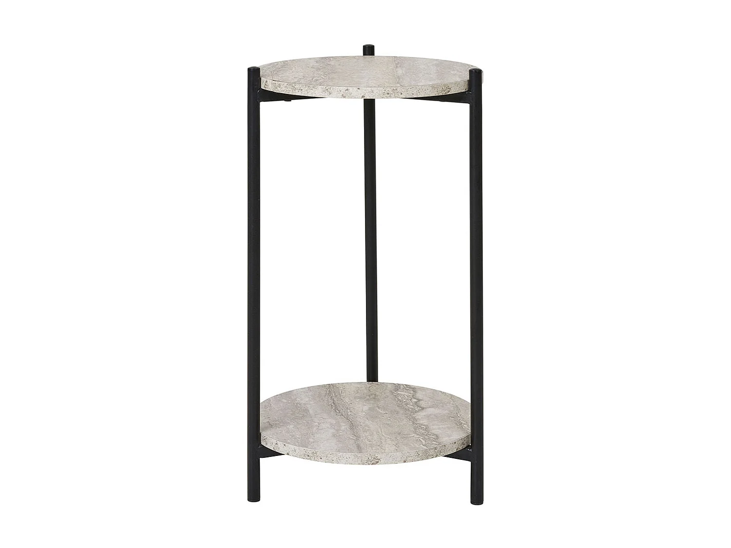 Tavolino Leuven Ø27cm decoro travertino beige.