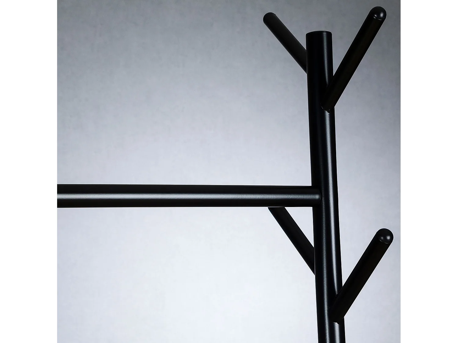 Penderie mobile AURIGO avec portemanteau, portant à vêtements sur roulettes, avec étagère à chaussures, en métal laqué noir