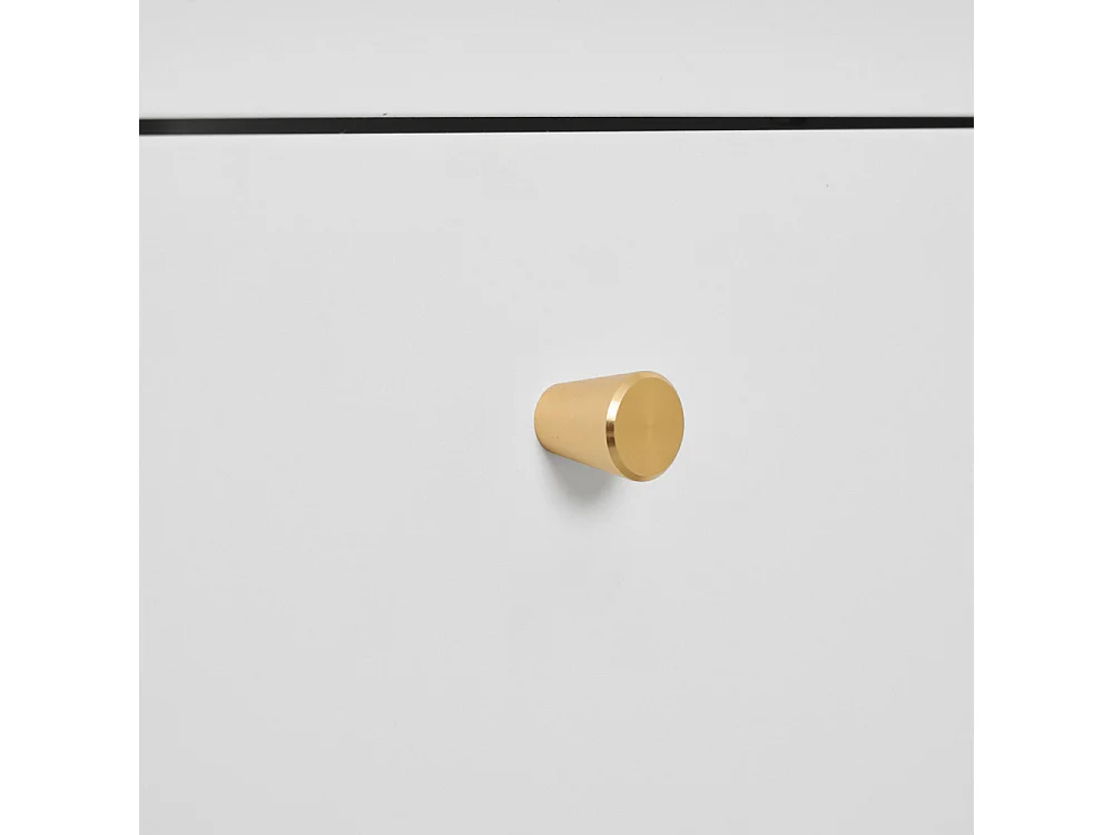 Cómoda de 2 cajones, acero blanco, 40 x 40 x 595 cm