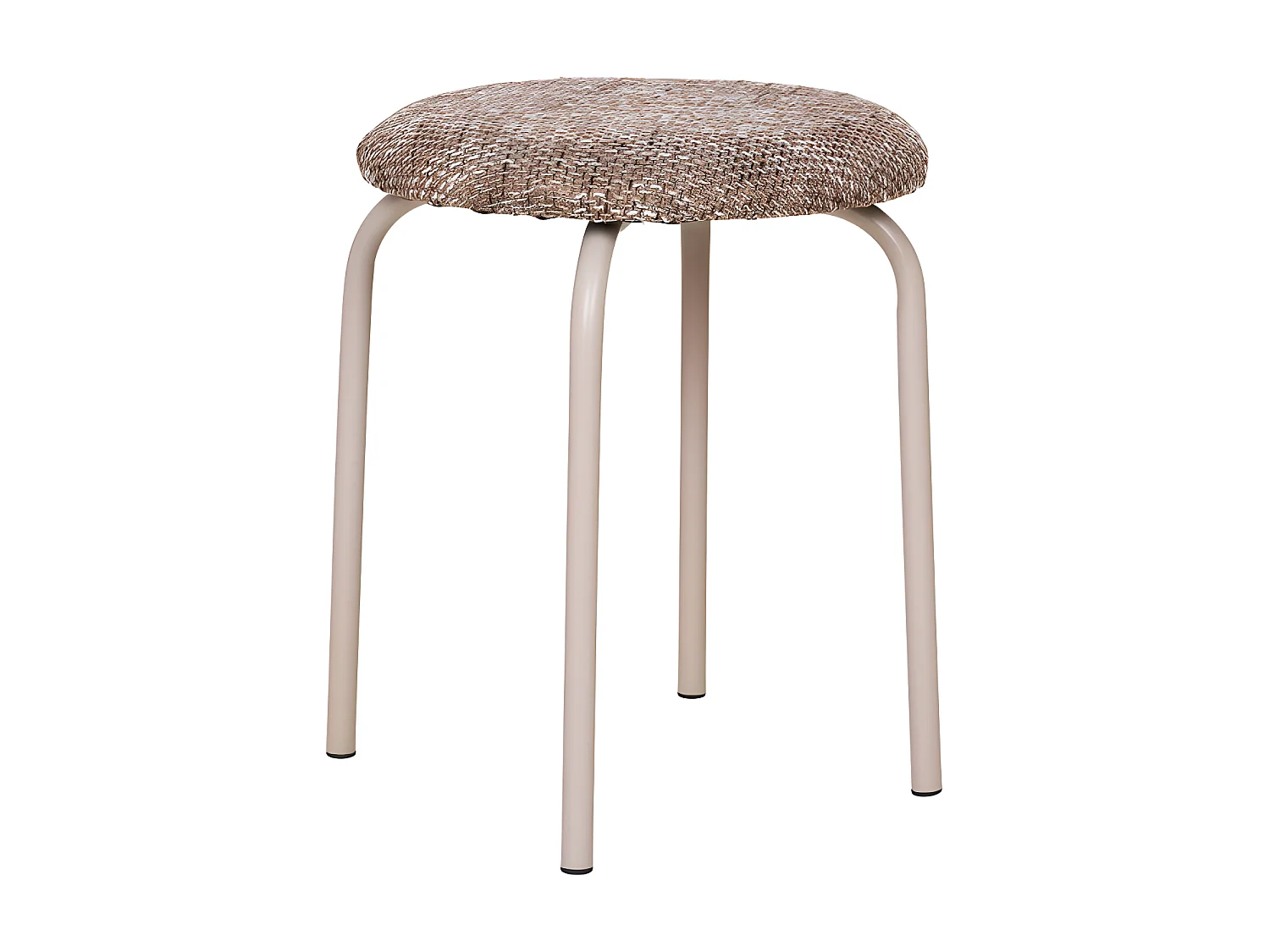 Asmara - Tabouret en tissu et métal H43cm - Taupe