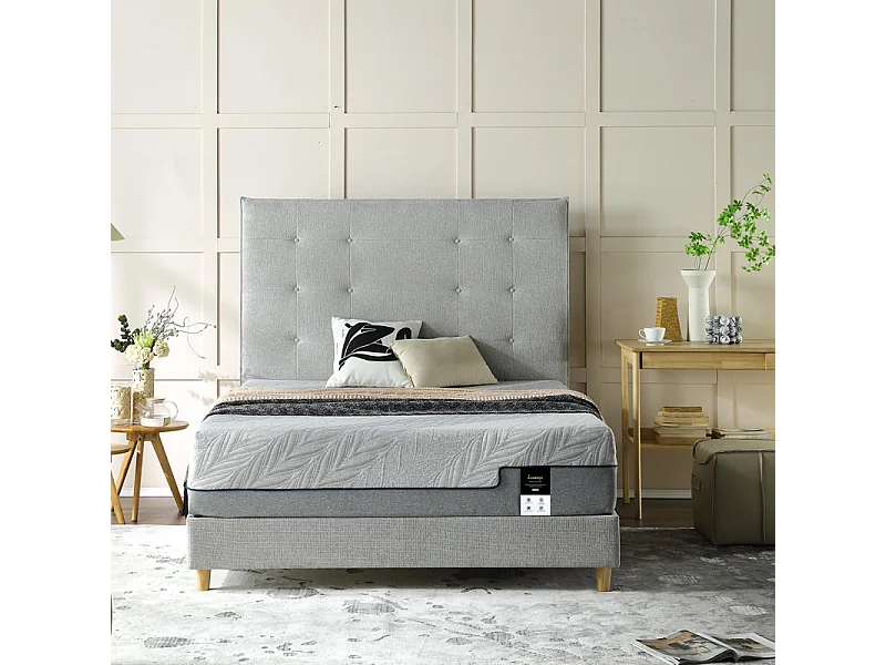Matelas 180 x 200 cm à mémoire de forme au charbon de bambou – MILLY