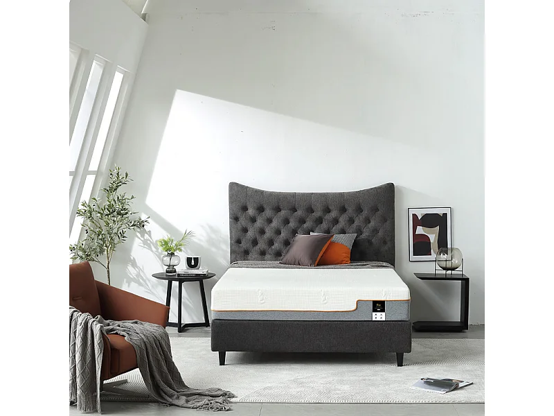 Matelas 180 x 200 cm en tissu cachemire avec mémoire de forme – GLOIRE