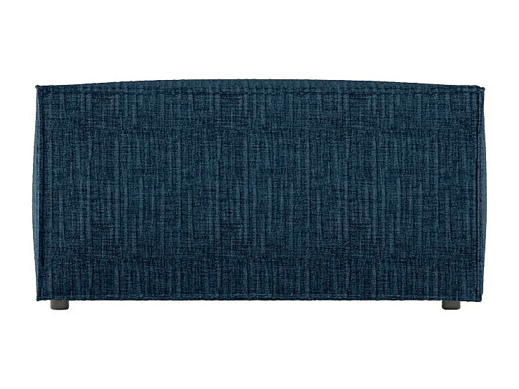 Pouf en tissu texturé 3D Clarisse - Bleu foncé - L90 x P50 x H41cm - Loungitude