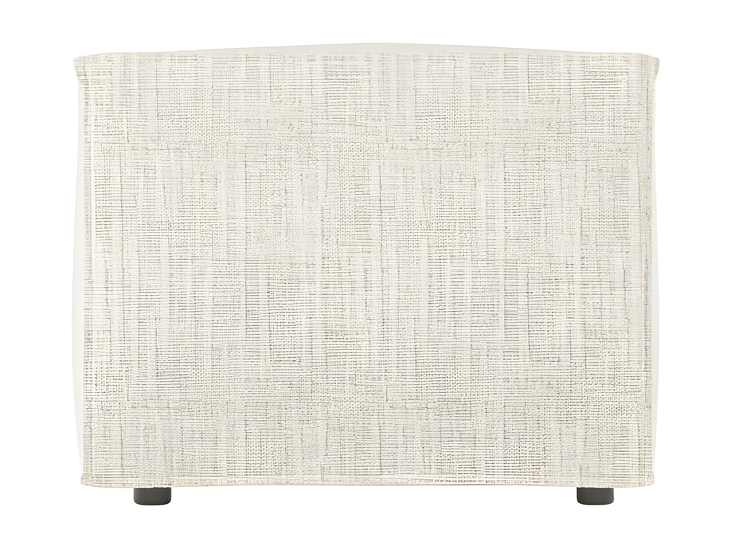 Pouf en tissu texturé 3D Clarisse - Beige - L90 x P50 x H41cm - Loungitude