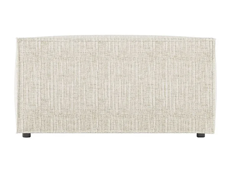 Pouf en tissu texturé 3D Clarisse - Beige - L90 x P50 x H41cm - Loungitude