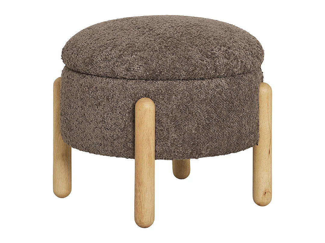 Pouf contenitore Meda marrone.