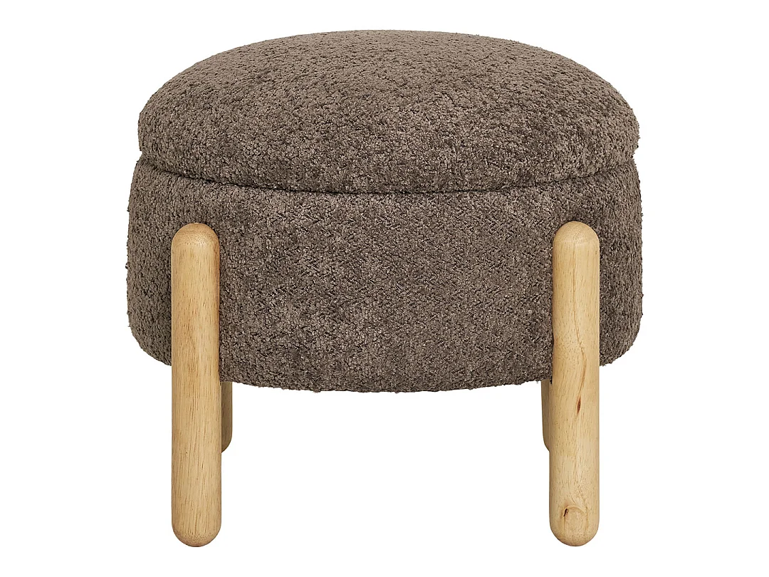 Pouf contenitore Meda marrone.