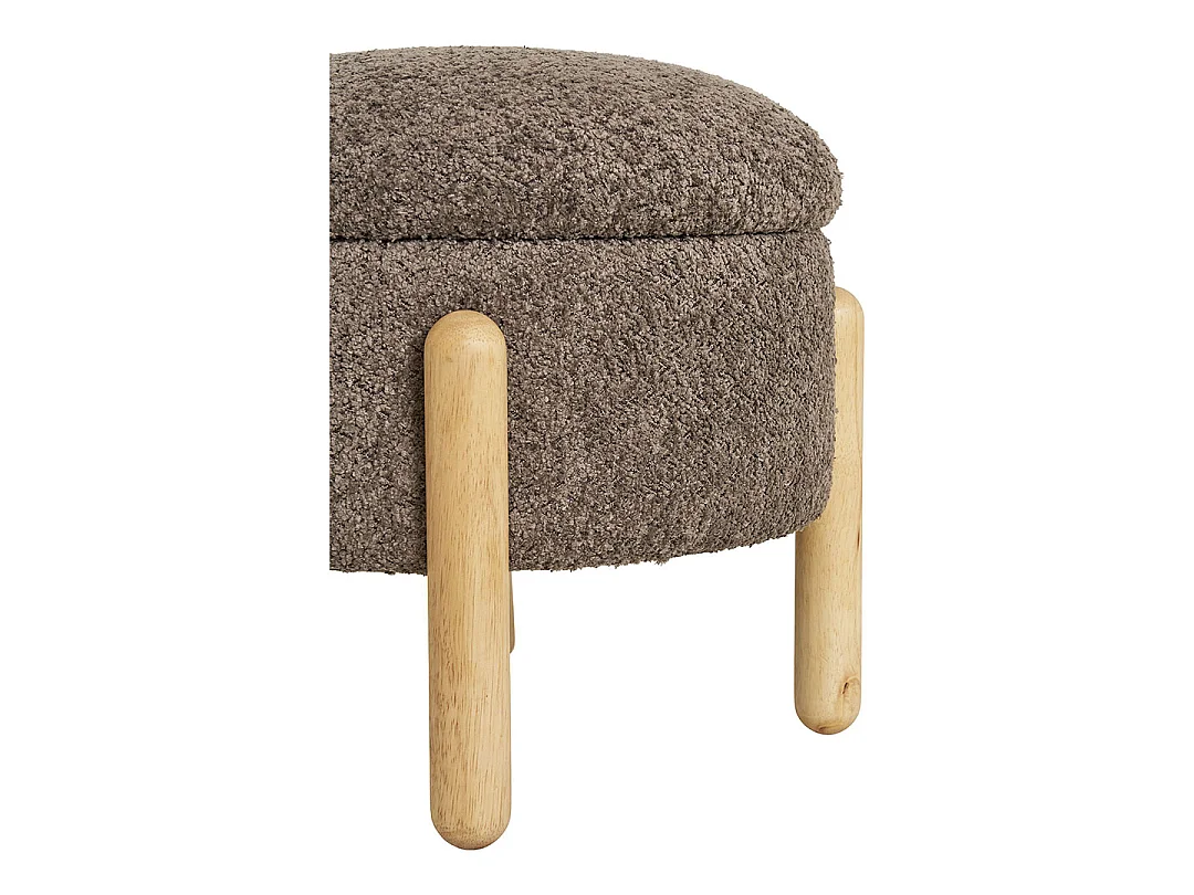 Pouf contenitore Meda marrone.