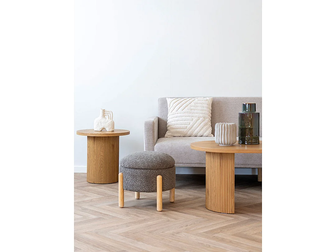 Pouf contenitore Meda marrone.