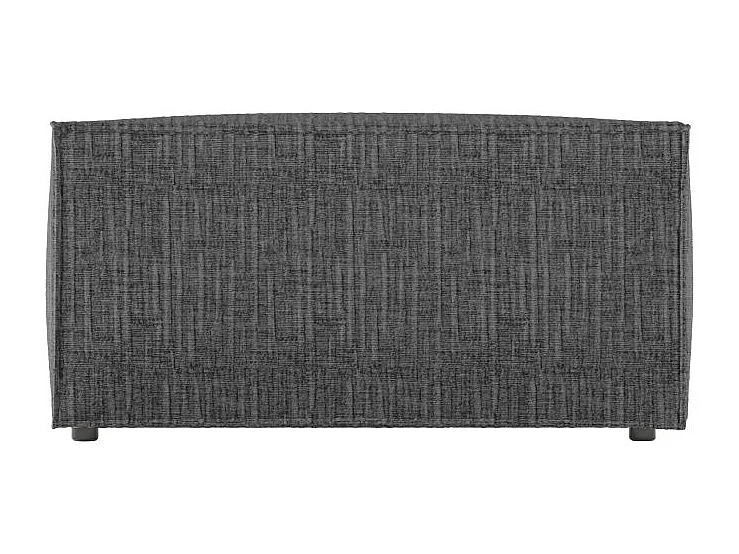 Pouf en tissu texturé 3D Clarisse - Gris anthracite - L90 x P50 x H41cm - Loungitude