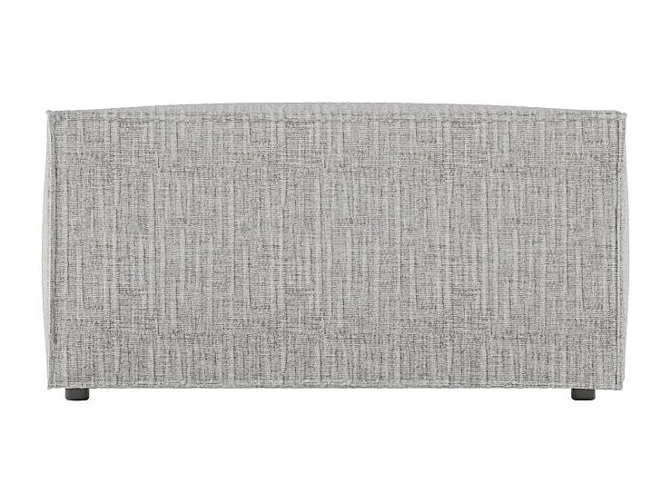 Pouf en tissu texturé 3D Clarisse - Gris clair - L90 x P50 x H41cm - Loungitude